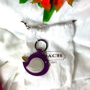 Coach Purse Charm Purple Bird